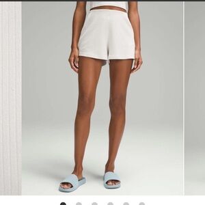 lululemon athletica Cream High-Waist Athletic Shorts
